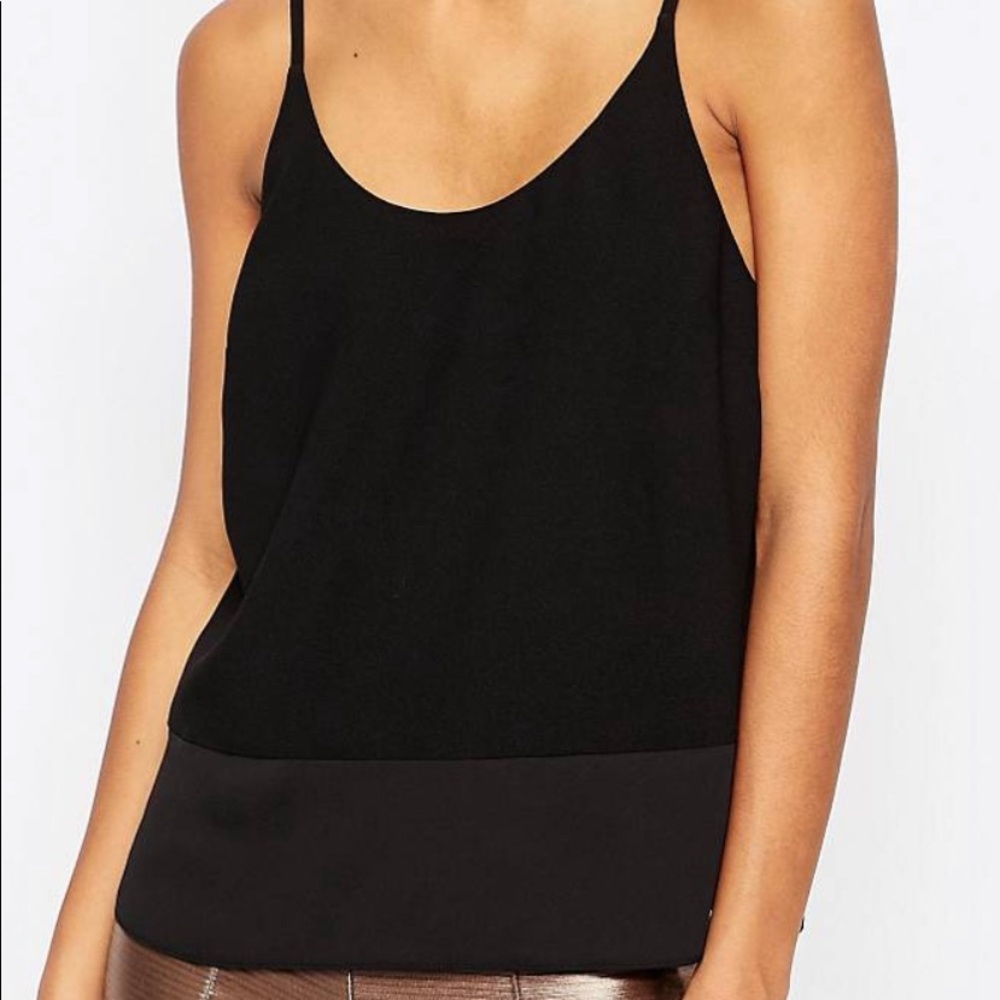 Black tank top with low back